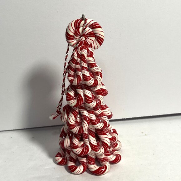 Peppermint Candy Swirl Christmas Tree Ornament - Picture 5 of 6